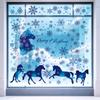 Christmas Window Stickers White Snowflake Elk Holiday Window Glass Door Decoration Stickers