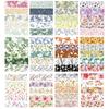 5rolls/pack Spring Flowers Romantic Series Washi Tapes Multi Color Floral Pattern Decorative Skinny Blooms Masking Tapes
