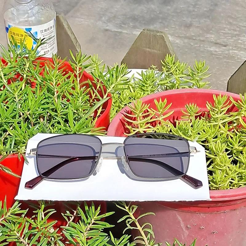 Blauw Licht Blokkerende Bril Mannen Fotochemische Grijs Bruine Kleur Glazen 0 Dioptrie Metalen Brilmontuur Vierkante Vorm Jongens Cadeaus