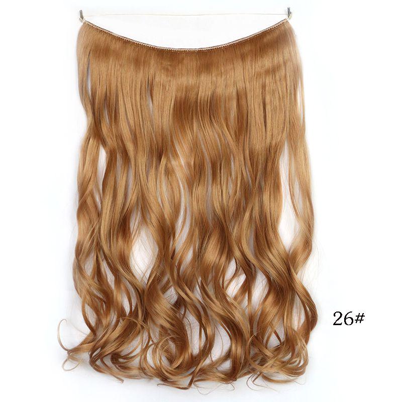 Luxurious Women Hair Extensions Long Wavy Synthetic Hairpiece 45cm For Effortless Elegance