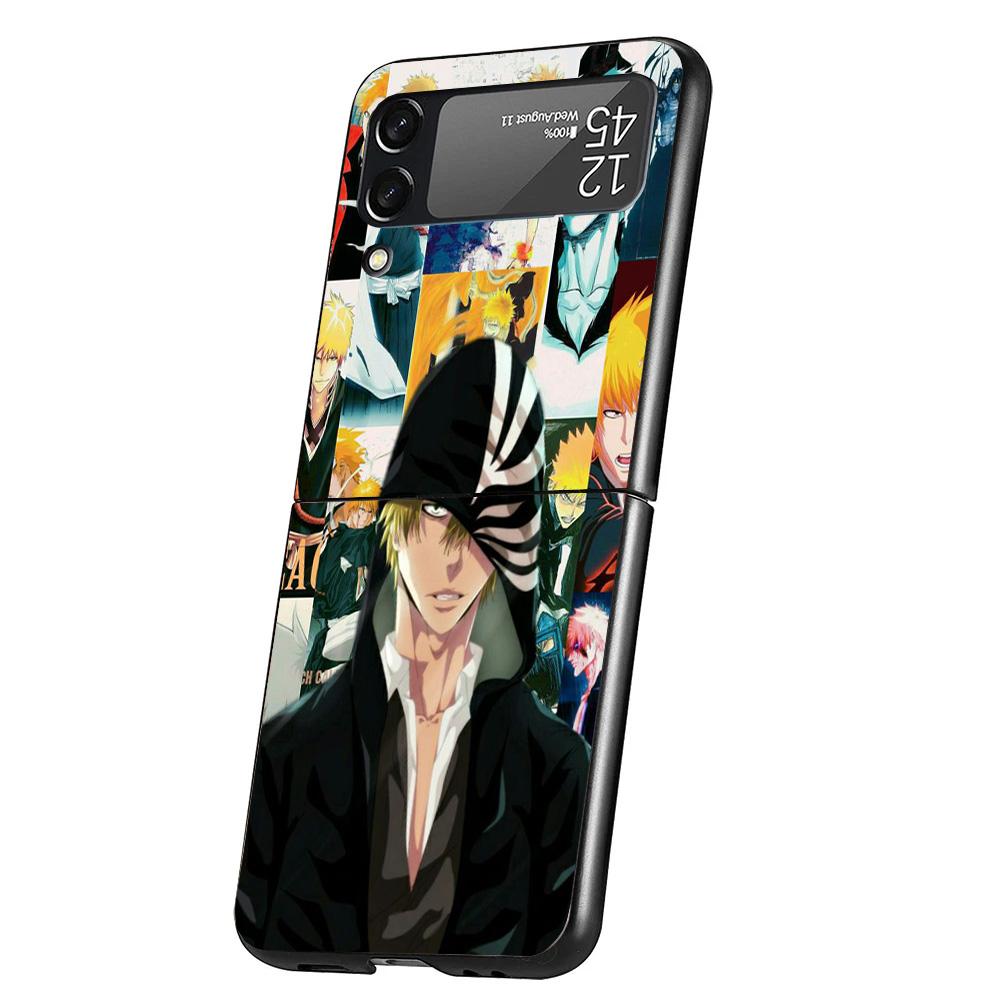 Ichigo Kenpachi Bleach Anime Phone Case For Samsung Galaxy Z Flip 7 6 5 4 3 5G Cover ZFlip7 ZFlip6 ZFlip4 ZFlip5 ZFlip3 Coque Fu
