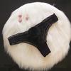 Transparent Low Waist Breathable Plush Ball Thong G-string Lace Panties
