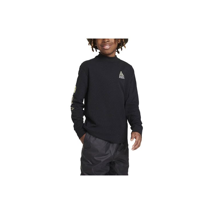 

Nike ACG Letter Graphic Print Long Sleeve T-Shirt Kids tops Black FD3153-010 XL