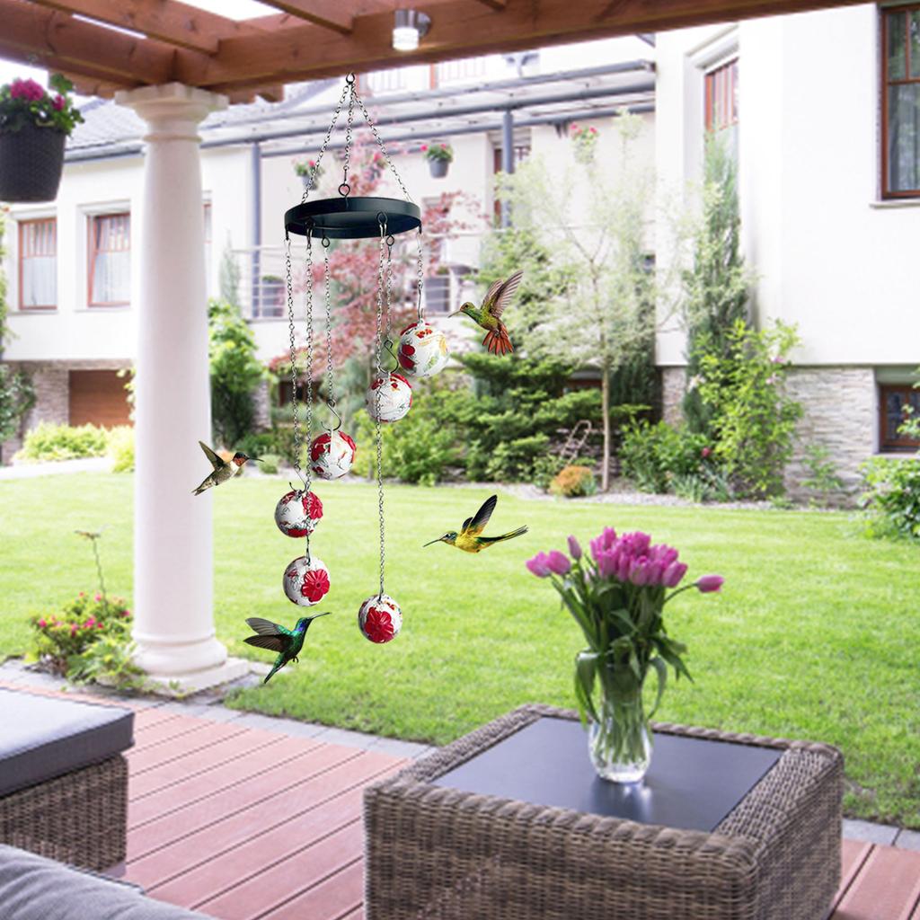 Wind Chimes Feeders, Window Bird Feeders, Wild Bird Feeder, Outdoors Hanging Feeder, Garden Wind Chime Feeder Decor