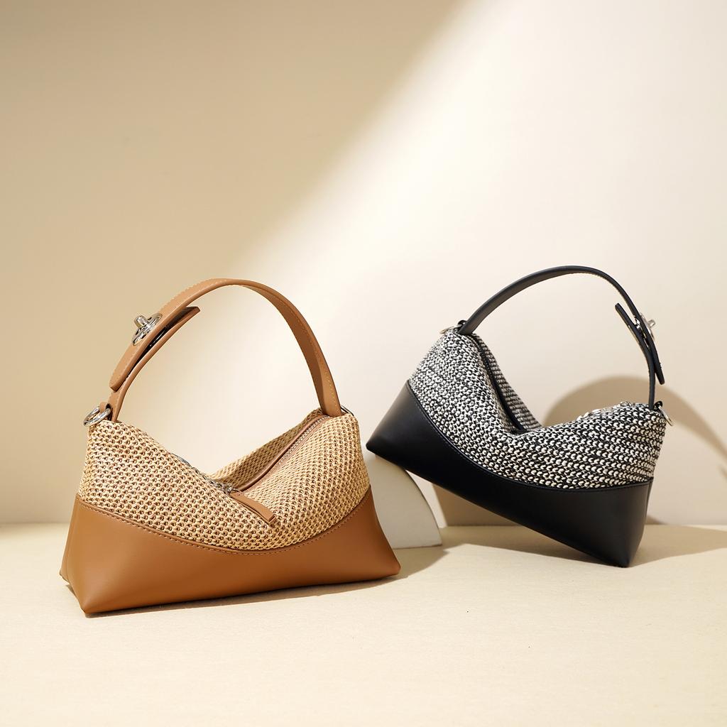 Bag Women's Fashion Trend Women's Bags Woven Dumplings Portable Shoulder Messenger Bag Women's Bags