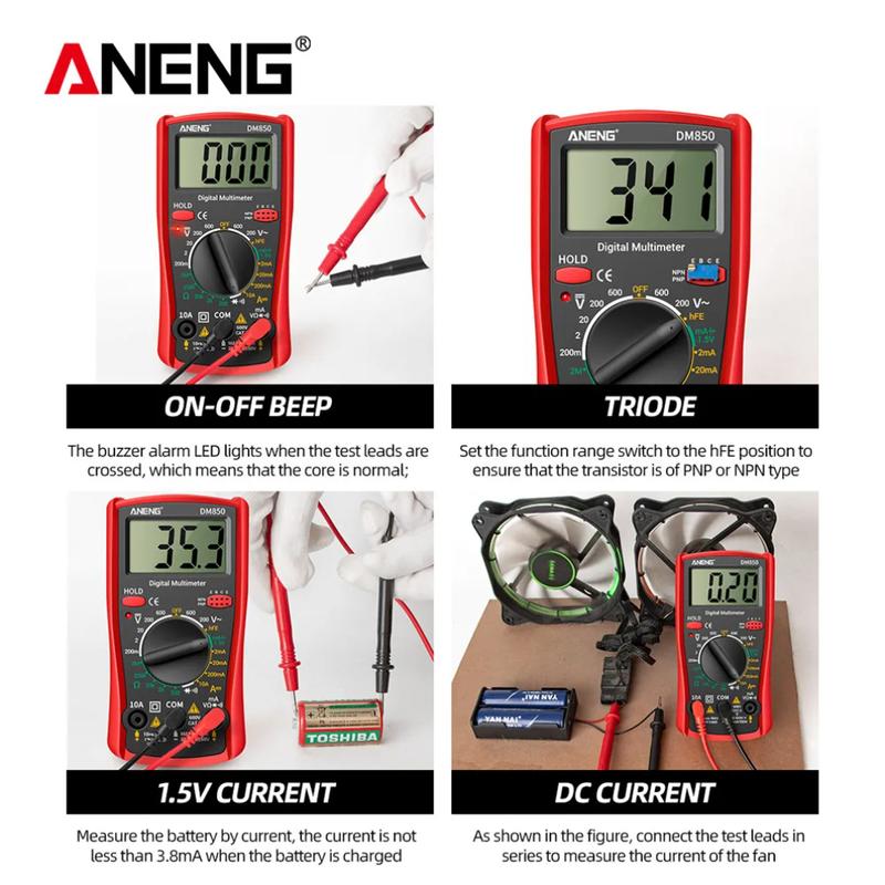 ANENG DM850 Automatic Digital Multimeter Professional Multimetro AC/DC Votage Tester 1999 Counts Ohm Ammeter Electric Tools