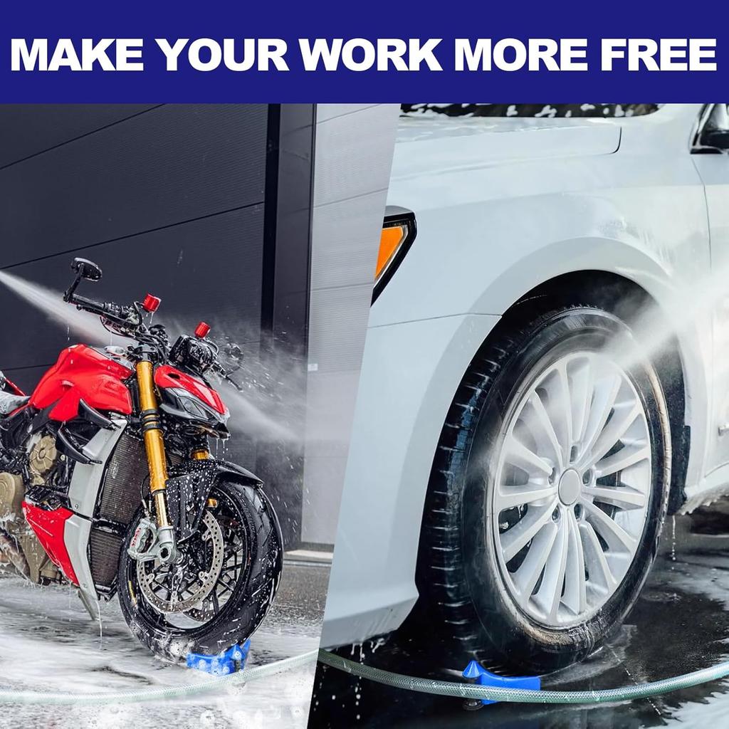 4 Pcs Car Tires Hose Guides Roller For Car Washing, Premium Tire Hose Roller Preventing Stucking And Snagging Under Tires, Detailing Accessories For