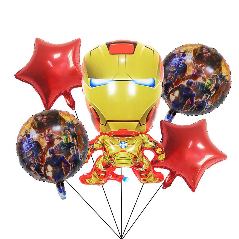 Marvel Avengers Series Game Iron Man Spider-Man Aluminum Film Balloon Suit Party Decoration
