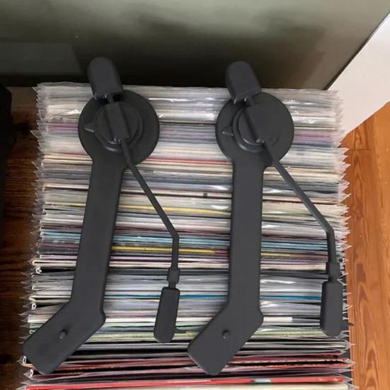 Vinyl Record Wall Mount 3D Printed Player Tonearm Shaped 12" Vinyl Holder No Drills Display Rack for Home Wall Decor