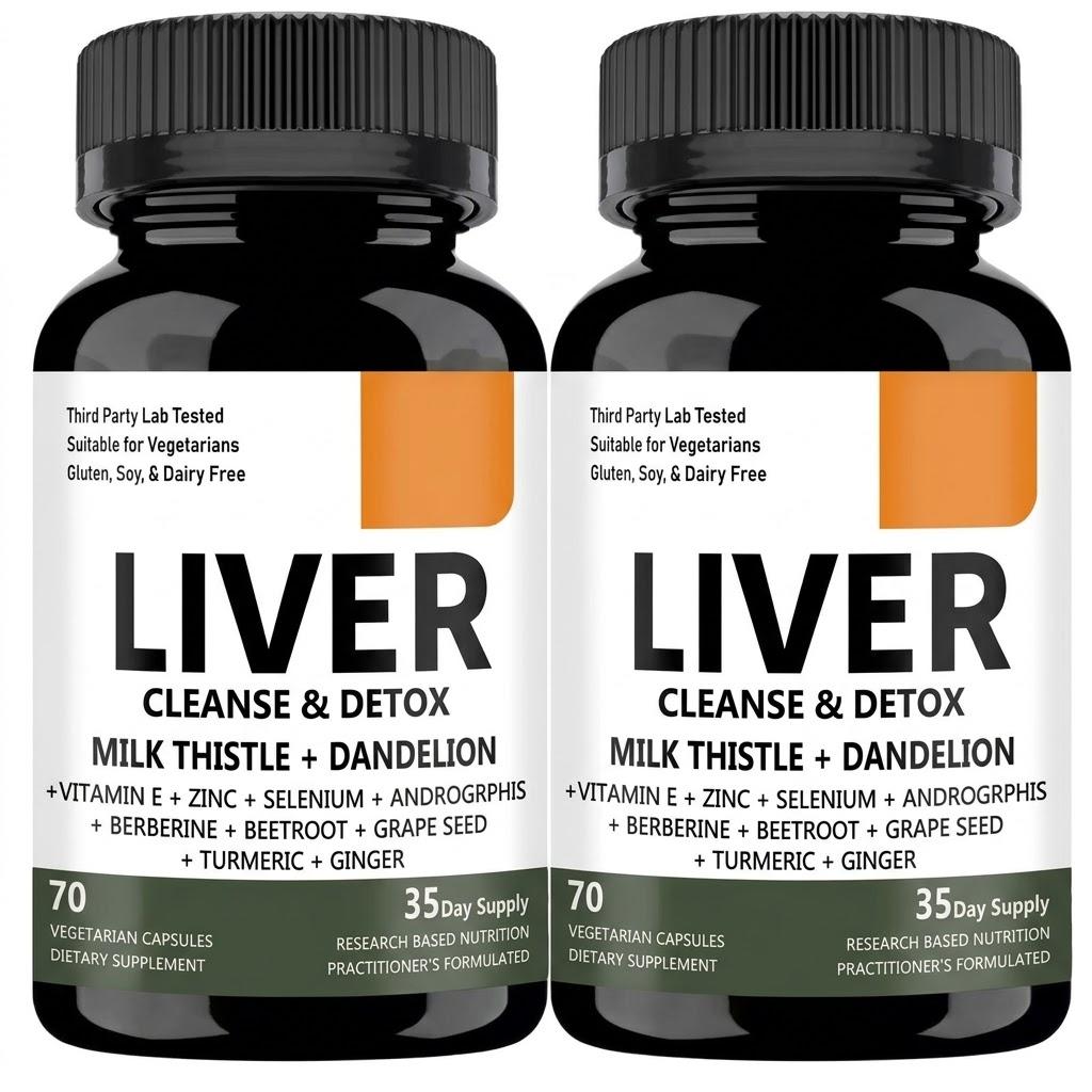 Liver Cleanse & Detox Formula with Milk Thistle & Turmeric – 11 Ingredients