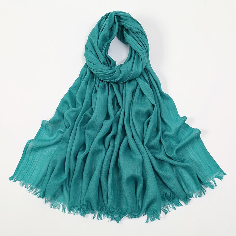 Large Size Cotton Feeling Scarf Women Plain Foulard Femme Luxury Hijab Long Bandana Evening Party Dress Shawls and Wraps