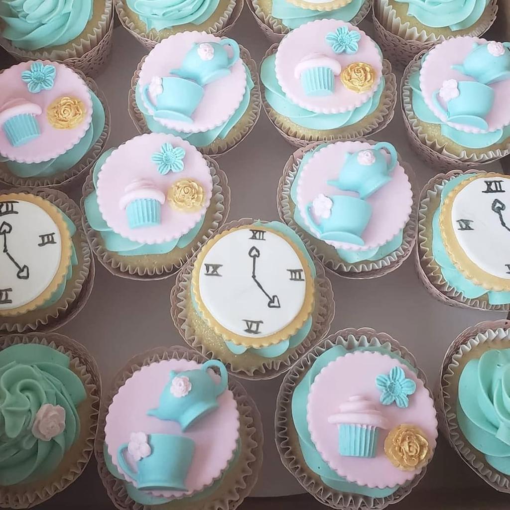 Tea Party Silicone Molds 2 Pcs, Afternoon Tea Chocolate Fondant Mold for Cake Decoration, Candy Sugar, Cupcake Topper, Cake Pop, Popsicle, Polymer