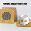Fine Workmanship Wooden Heat Pad With Anti-Slip Mat Round Square Coasters Waterproof Anti-Slip Pot Holder Kitchen Kitchenware