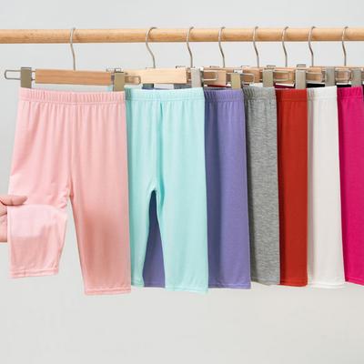 Girls' Safety Pants Solid Color Elastic Children's Shorts