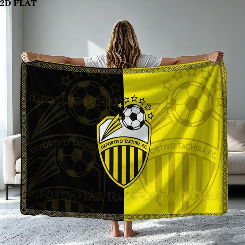 Deportivo Chicara FC Print Flannel Blanket High Quality Warm Comfortable Cover for All Seasons Perfect for Gifts Home Decor