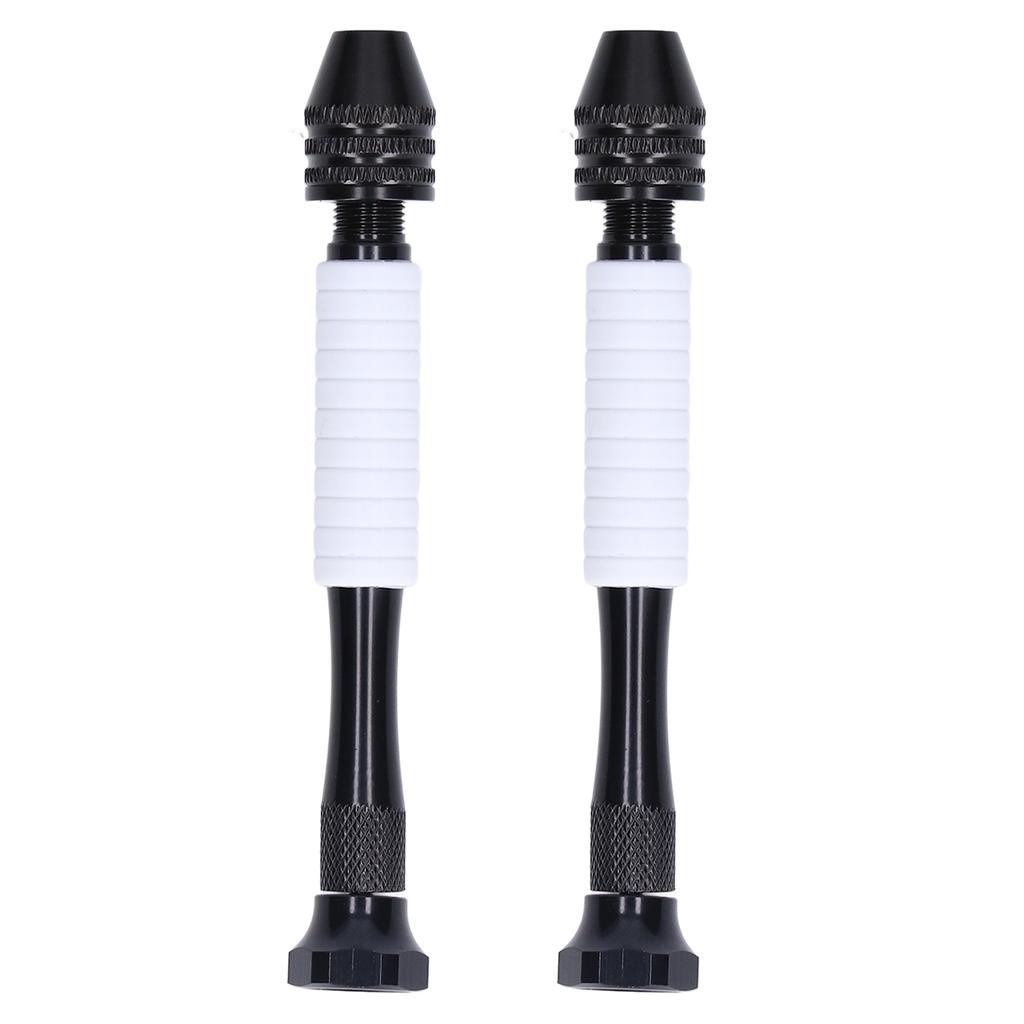 2Pcs Hand Twist Drill Handheld Adjustable Pin Vise Drill Bit Chuck 0.3?3.2mm Clamping Range