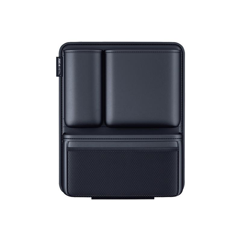 SEAMETAL Leather Car Trunk Organizer Large Capacity Seat Back Storage Bag with 4 Pockets Multifunction Use for Car Trunk SUV