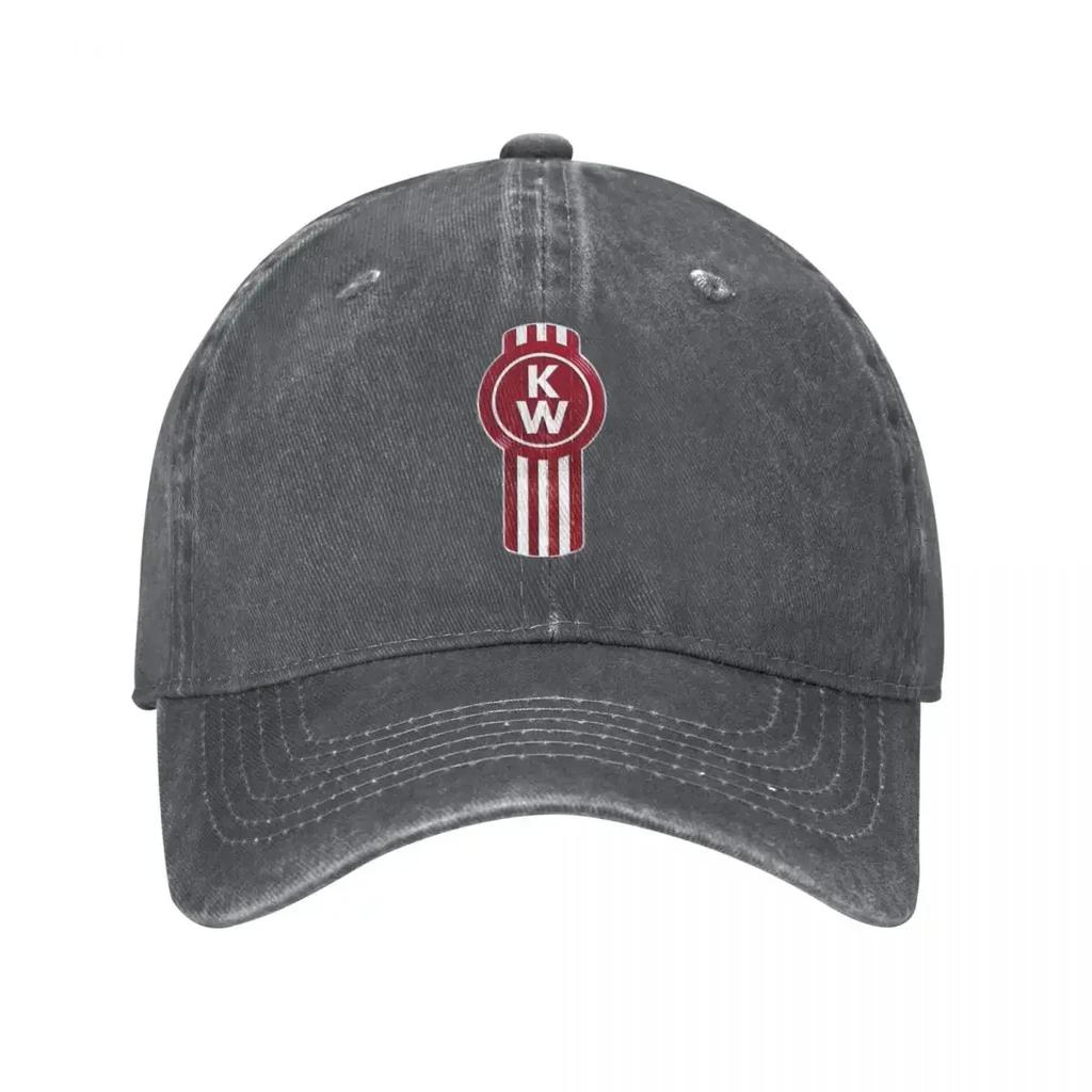 aAmerican Kenworth Red Logo Washed Baseball Cap USA Trendy Trucker Hat Summer Female Male Outdoor Sun Sunshade Snapback Cap