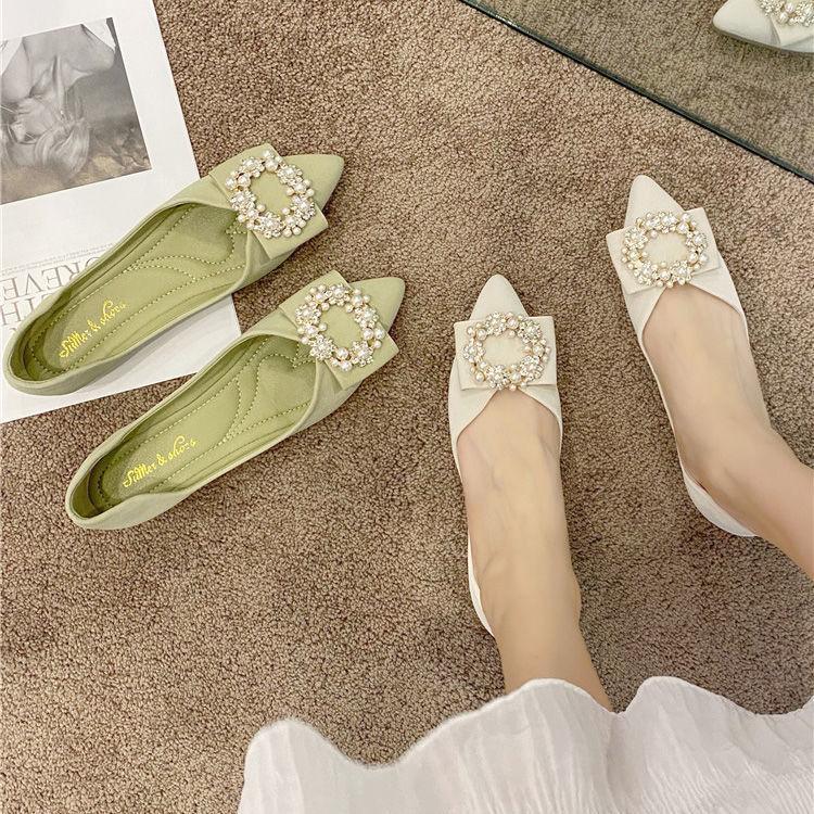 Women In Flat Shoes Spring Versatile Simplicity Shoes For Women Sneakers Shoes For Women Flats Shoes White Women Shoes