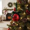 Vintage Christmas Bell Pendant Velvet Bow Xmas Tree Hanging Bells  Christmas Tree