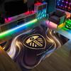 Design Calcio Leeds United Tappeto in Velluto di Cristallo Accogliente Non?Tappeto Stampato Antiscivolo per Camera da Letto Soggiorno Ingresso