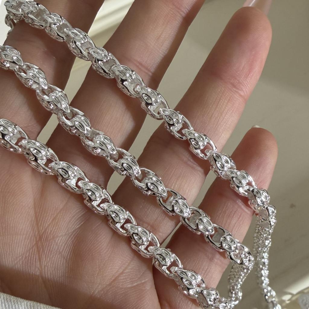S925 Sterling Silver Necklaces For Women Simple Minimalist Pendant Necklaces Simple 50 60 CM Chain Necklace Birthday Gift
