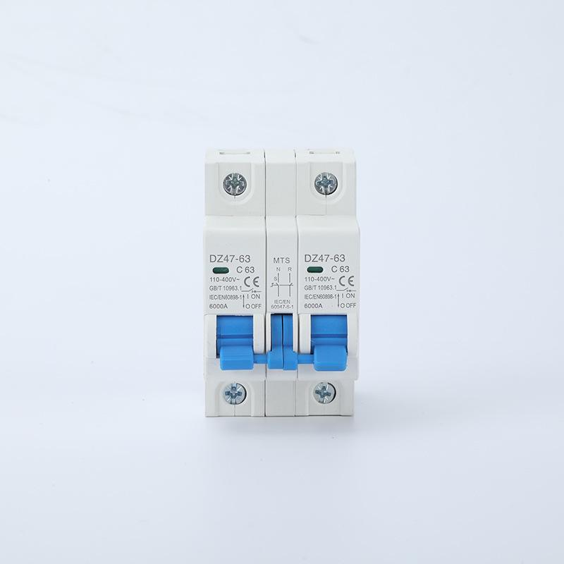 Dual Power Manual Interlock Circuit Breaker DZ47-63, 2P-8P, 63A with Addable Accessories