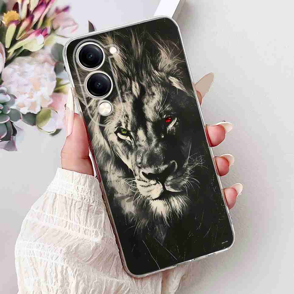 Shockproof For Vivo Y04 Y 04 4G 6.74" Case Retro Printed Dragon Soft Silicone TPU Cover For Vivo Y29s Y 29S 5G Phone Cases Capa