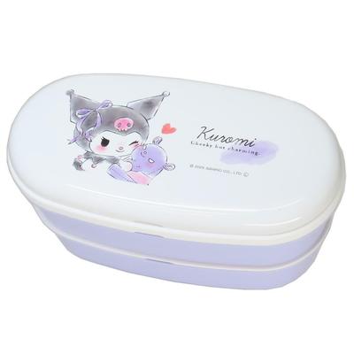 Kamio Japan Kuromi Oval Microwaveable Lunch Bento 053020 Two-Tier Box, Box,