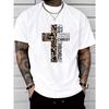 European Size  Christmas Men'S Casual Fashion T-Shirt Featuring a Fresh Design with Letters And Slogans, Made of cotton,Regular Fit with a Round Neck