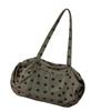 Bolsa de Bolinhas da Moda Bolsa de Ombro Resistente ao Desgaste Organizador Espaçoso para Deslocamento Viagem Compras Essencial Verde