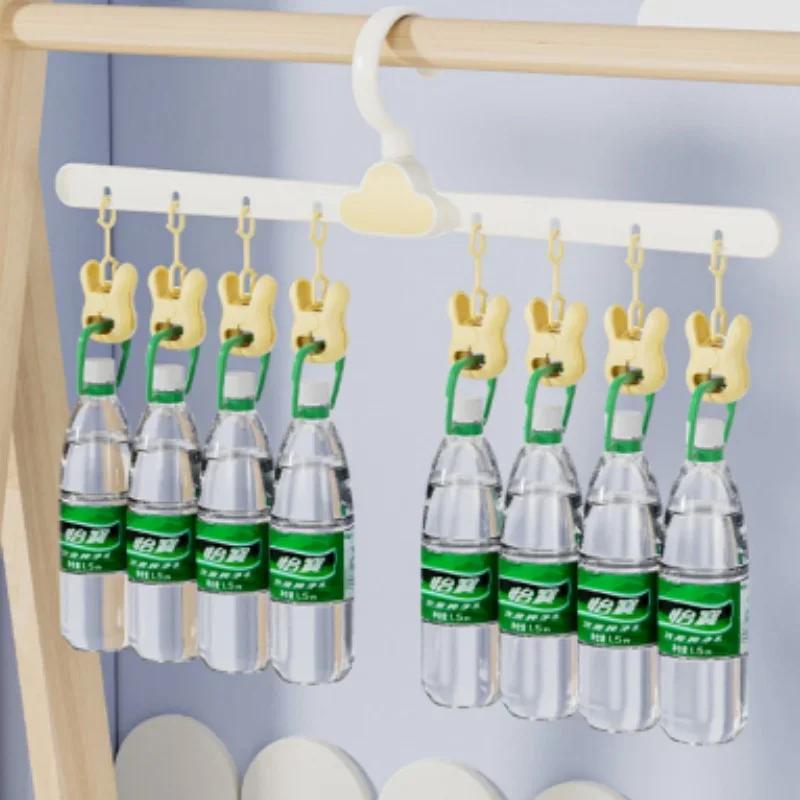 Multi-clip Sock Drying Hanger Multi-functional 360 Rotation Dryer Rack Space Saving for Fine Drying Underwear Towel Sock Baby Clothes for Home