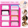 Clear Transparent Zippered Pencil Case Large Capacity Storage Bag for Stationery Supplies Travel Organizer Durable Material