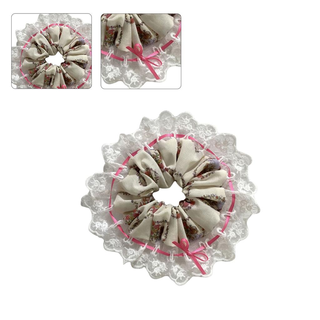 Lace Hair Scrunchies Soft Elastic Hair Ties Set for Women Teenage Girls Ponytail Holders Elastic Hair Accessories
