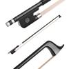 4 4 Cello Violoncello Bow Well Balanced Carbon Fiber Round Stick Ebony Frog White Horsehair Cello Parts Accessories