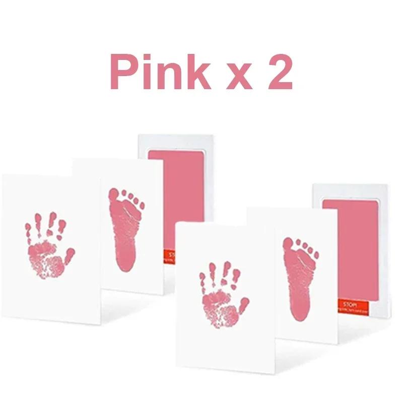 2 PCS Baby Handprint Footprints Ink Pads Safe Non-toxic No-Touch Skin Inkless Inkpad Kits Pet Cat Dog Paw Prints Souvenirs Gifts