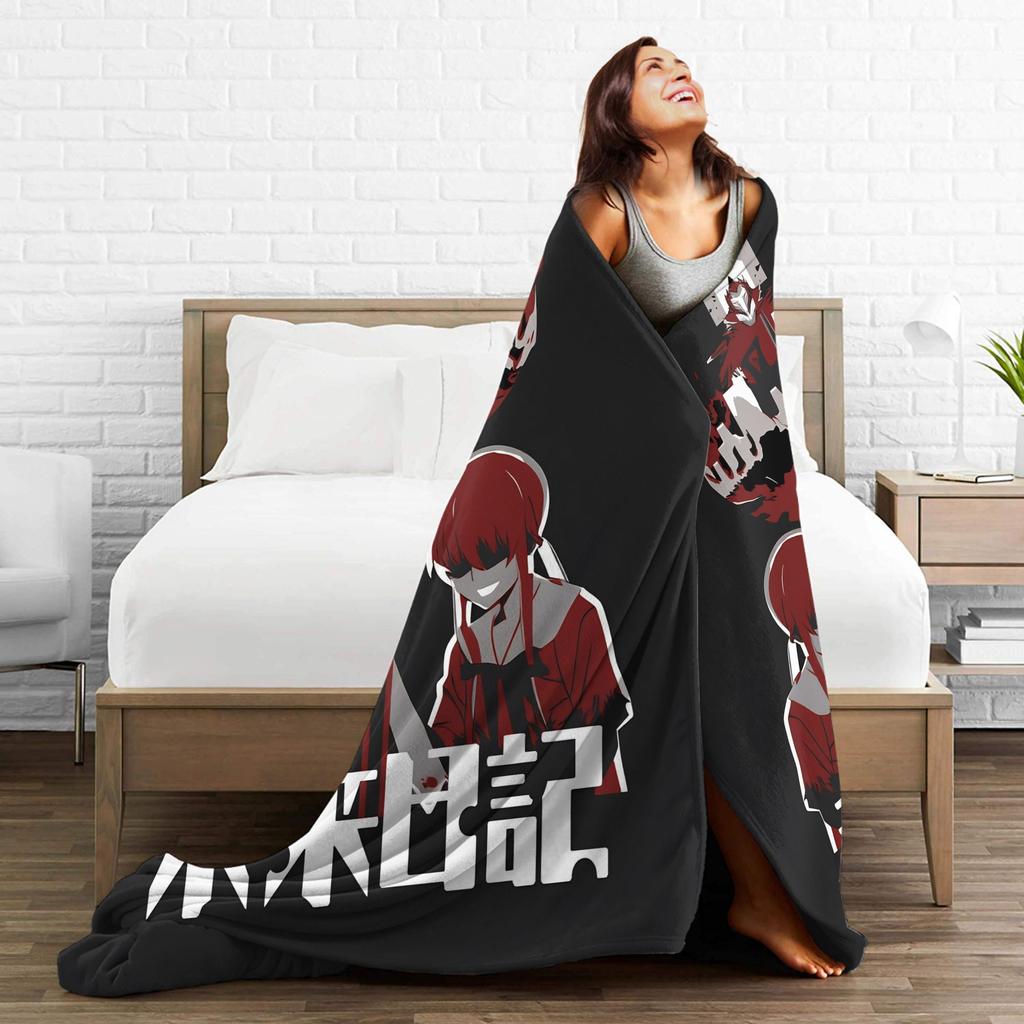 Mirai Nikki Gasai Yuno Super Warm Blanket  Boy Girl Plush Throw Blanket Graphic Couch Chair Flannel Bedspread Sofa Bed Cover