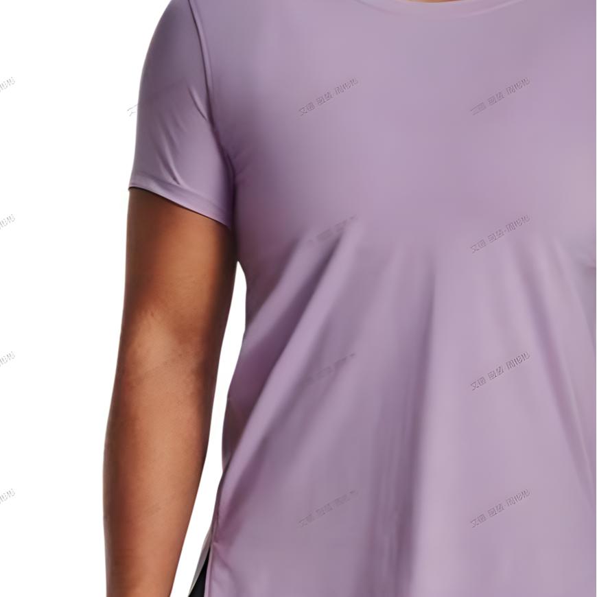 Under Armour Breathable Running Short Sleeve T-Shirt Women Tops Purple 1369764-566