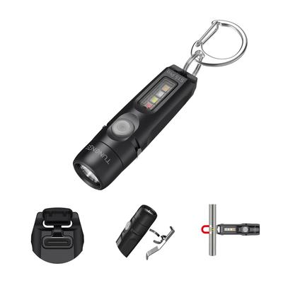 Llavero TUNENGE S15Pro 750 Lúmenes Linterna de Bolsillo EDC con USB C Recargable Mini Linterna con Perfecto para y Reparaciones Linterna, Clip,