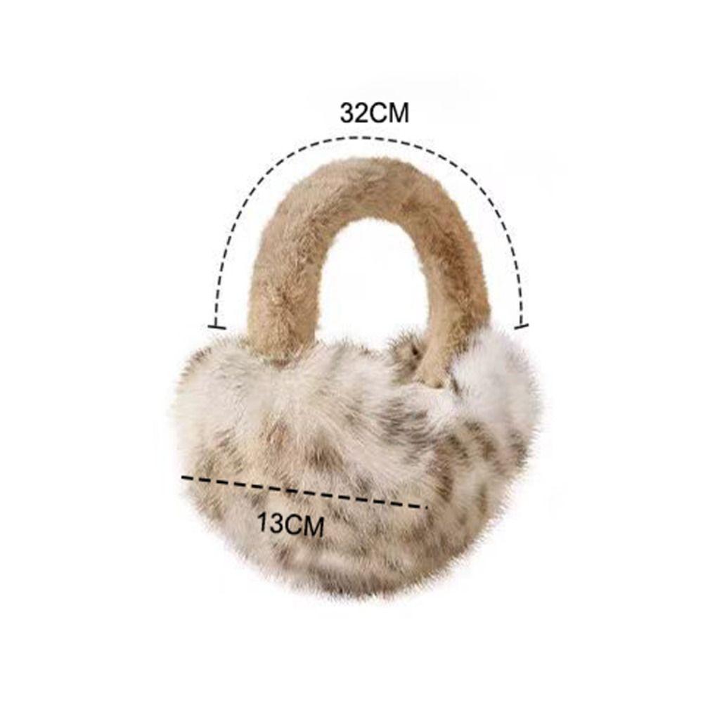 Winter Warm Foldable Earmuffs Cold Protection Leopard Print Soft Earflaps Antifreeze Thickened Faux Fur Ear-Muffs