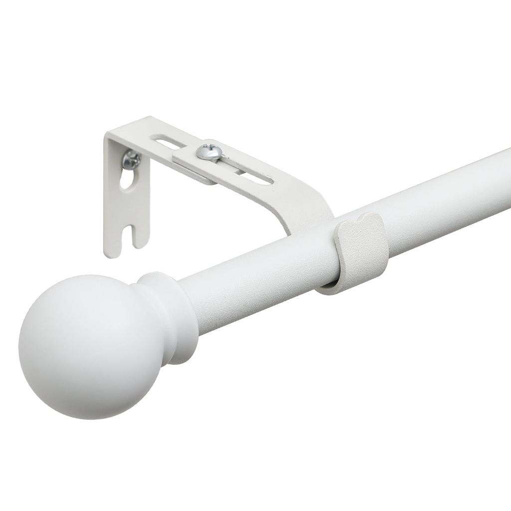 Curtain Rods Curtain Rail Metal Curtain Rod Heavy Duty Curtain Bars with White Stents 71-330 Cm, 1.5cm Set,