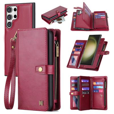 Cross Border Applicable S22U Phone Case Leather Cover S23 Series Multifunctional Wallet Card Insertion S21 Magnetic Phone Case
