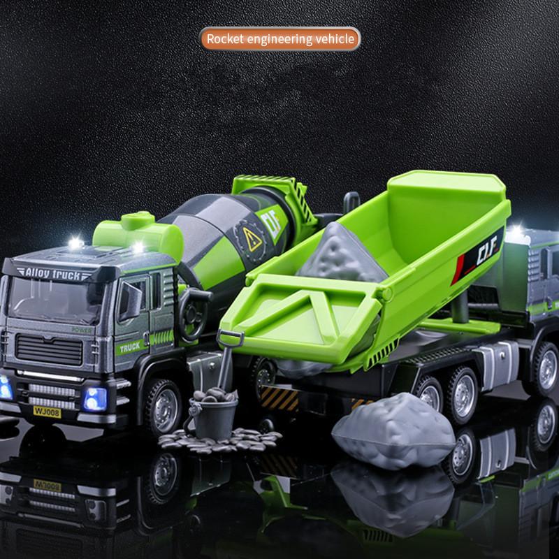 1/50 Alloy Pull Back Tippbil Engineering Billeksaker, Simuleringsblandare Billeksaker, Originalförpackningspresenter