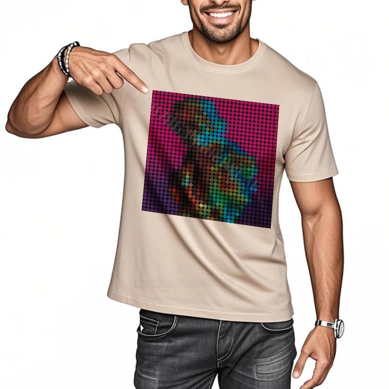 Unisexs T Shirt Short Sleeve Everyday Tees Colorful Abstract Pixel Artwork Daily Wear Essential Teeshirts Minimalist Adult Esse
