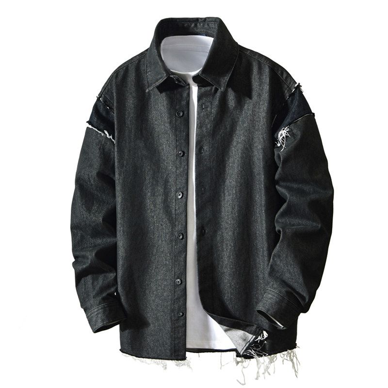 TW Spring and Autumn Tokyo Fashion Brand Jacket Men's Loose Casual Fat Plus Size Hong Kong Style Cargo Shirts Outerwear New