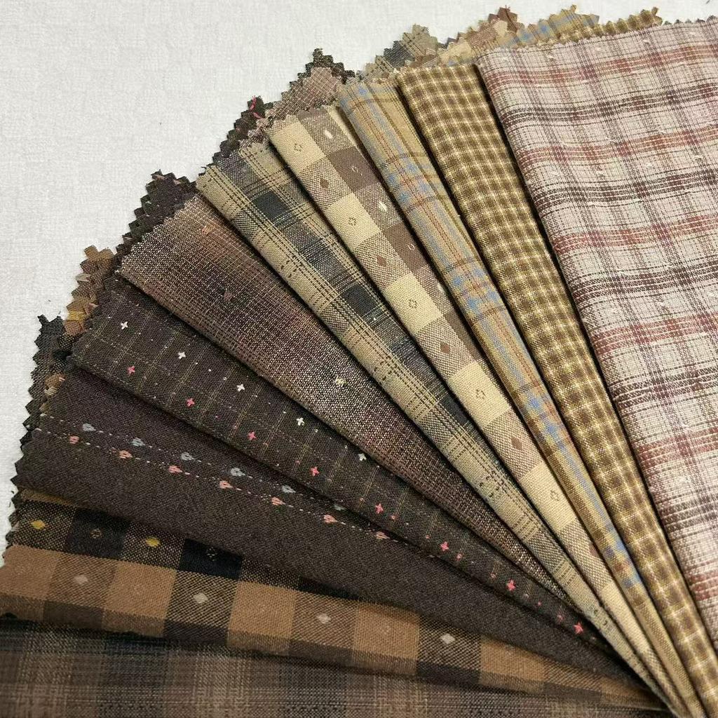 Made Doll Clothes Japanese Patchwork Craft Materials Multicolored Cloth Handmade Patchwork 22x22cm 10piece Brocade Fabric Piece