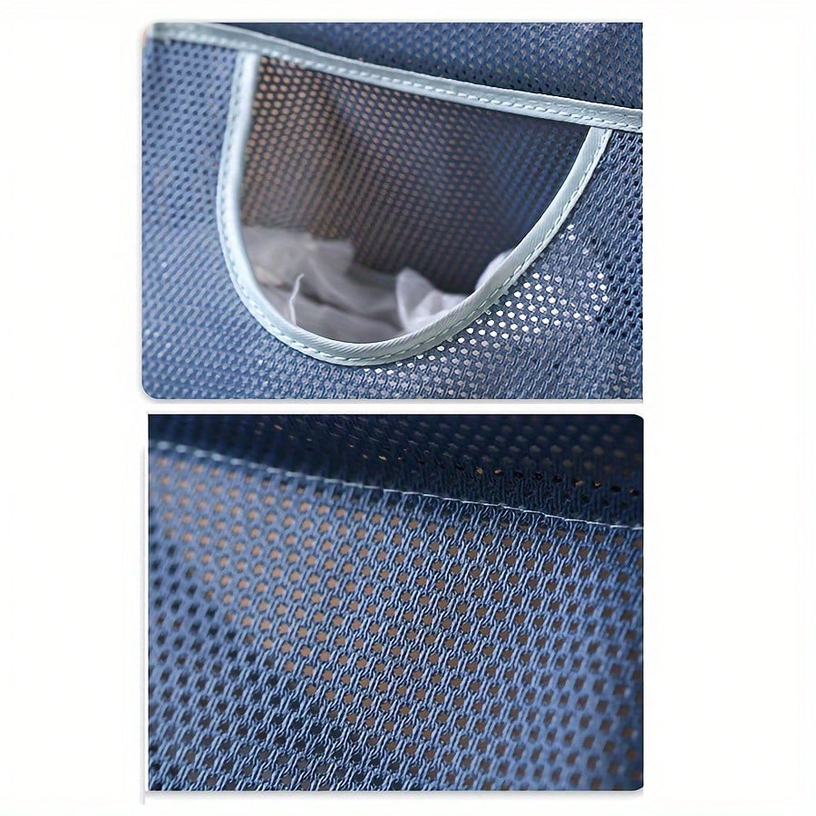 Wall-Mounted Mesh Garbage Bag Dispenser - Washable Plastic Bag Holder & Storage Organizer For Kitchen
