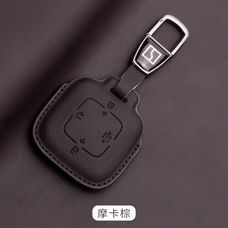 Car Key Case Key Fob Cover Nappa Leather For Zeekr X 001 007 009 7X Mix Car Smart Remote Keychain Protector Shell Accessories