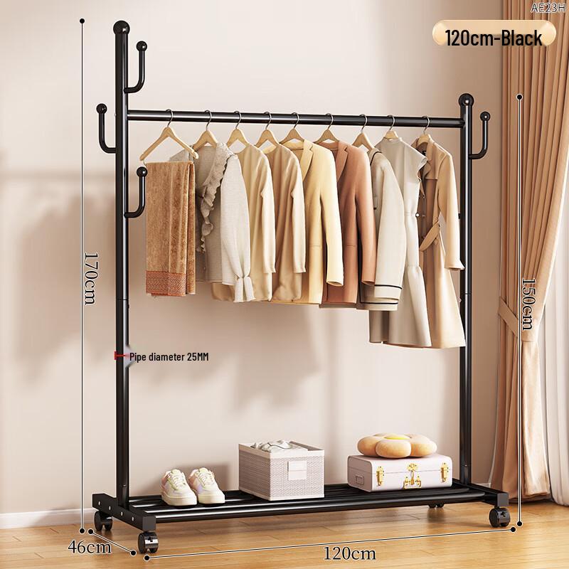OIMG Foldable Floor Garment Rack