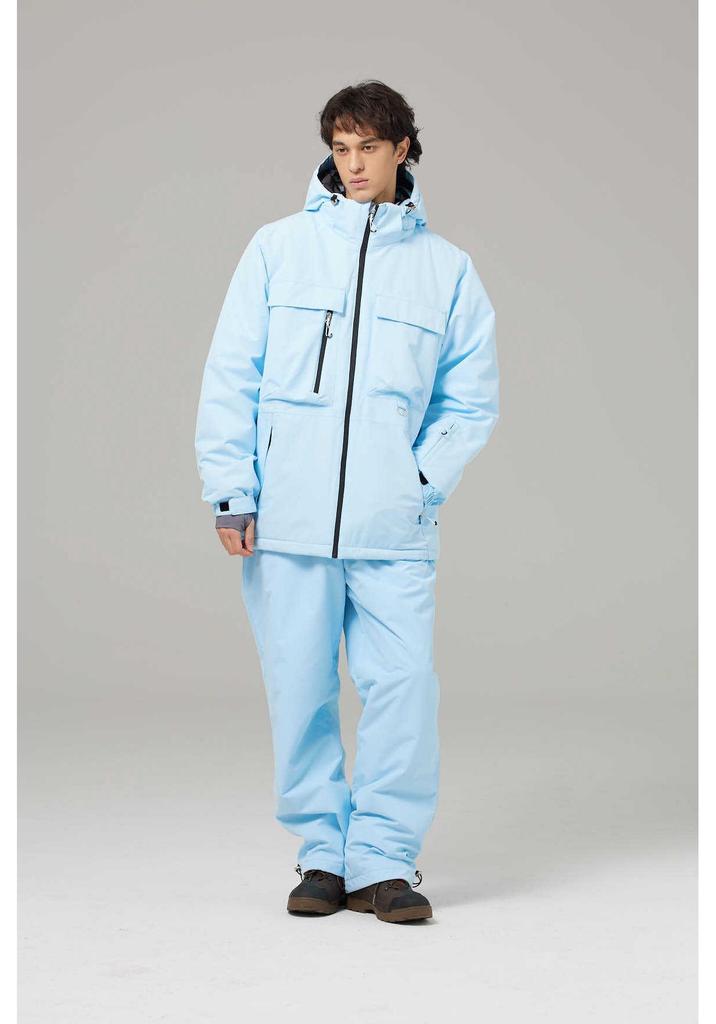 Unisex Logo Ski Suit Set: Warm, Loose-Fit for Snowboarding & Skiing Outdoors